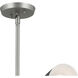 Arcus LED 45.5 inch Satin Nickel with Black Chandelier Ceiling Light