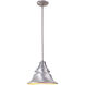 Union 1 Light 12 inch Satin Aluminum Outdoor Pendant, Medium