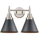 Caden 2 Light 17 inch Satin Nickel Bath Vanity Light Wall Light in Matte Black