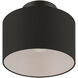 Bainbridge 1 Light 10 inch Black Small Semi-Flush Ceiling Light, Small