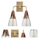 Gallery Hagen 2 Light 16 inch Vintage Brass Wall Sconce Wall Light
