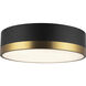 Alora Mood Brisbane 3 Light 16 inch Aged Gold and Matte Black Flush Mount Ceiling Light