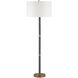 Gavin 62 inch 150 watt Brass Antique and Matte Black Floor Lamp Portable Light