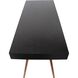 Millard 50 inch Black and Antique Brass Writing Desk