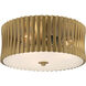 Aven 3 Light 16 inch Sand Coal Black and Legacy Brass Flush Mount Ceiling Light