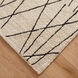 Myra 90 X 63 inch Black/White Rug in 5 x 7