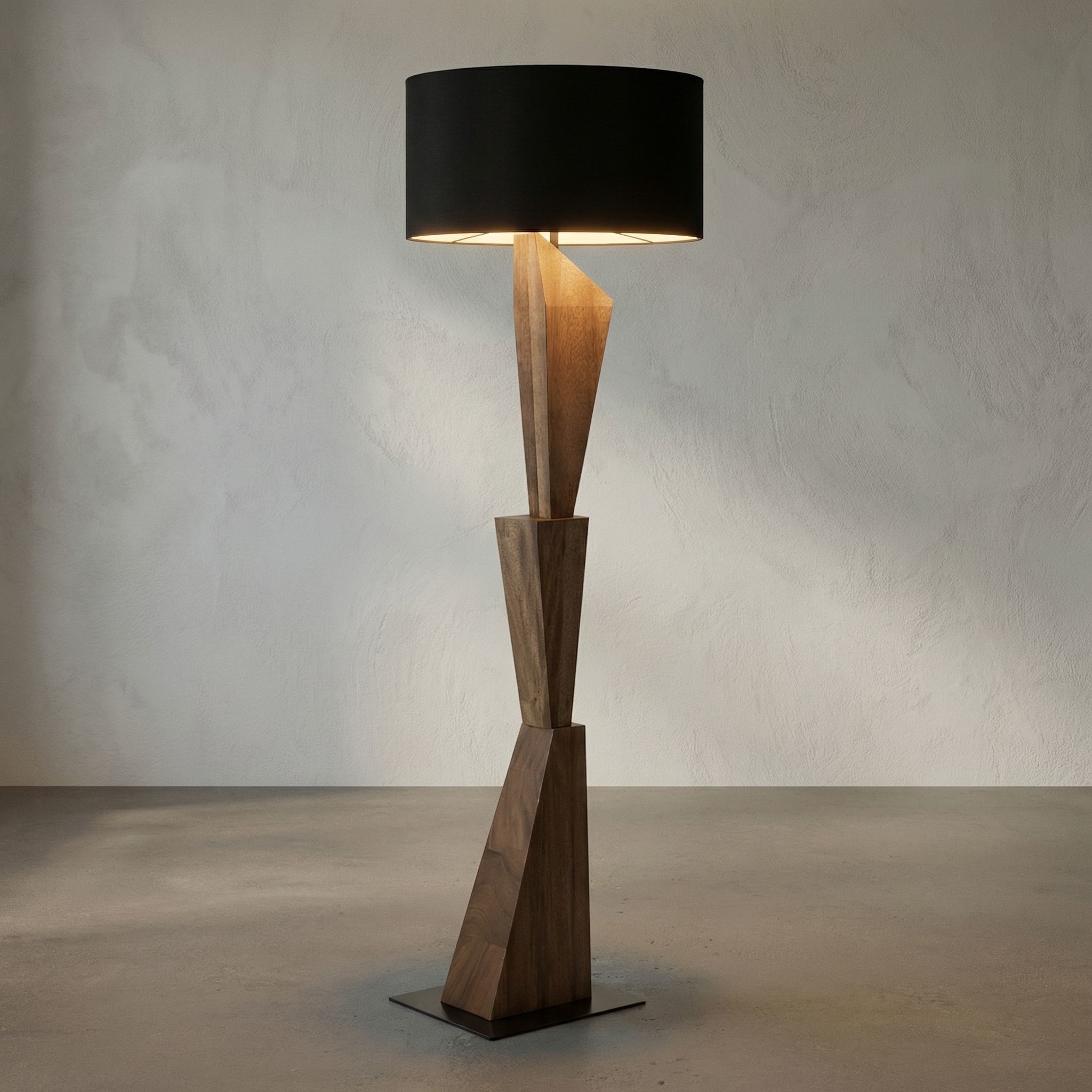 Enigma II 67 inch 60 watt Dark Walnut Floor Lamp Portable Light