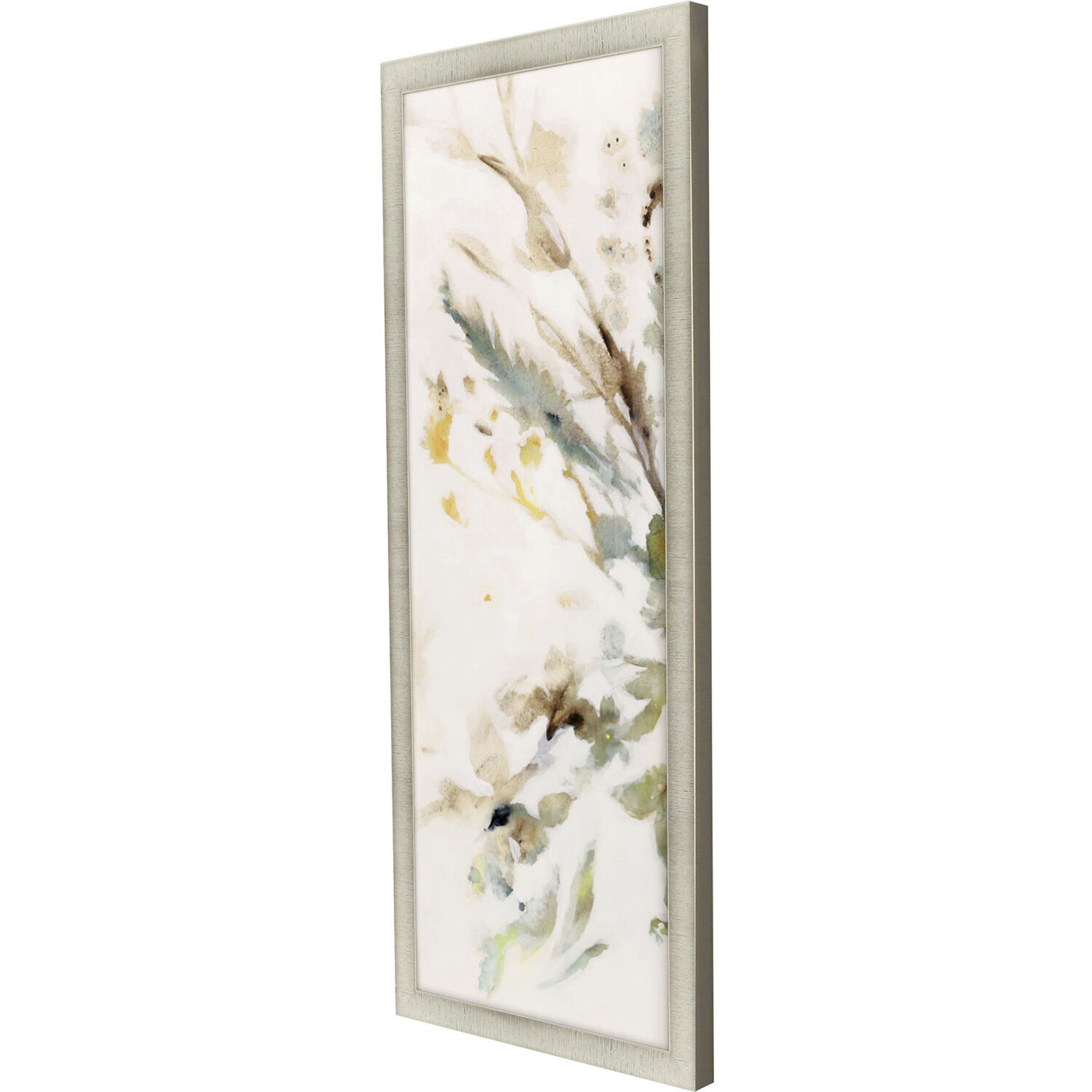 Lovely Place To Be Green and Neutral and White and Yellow Framed Art