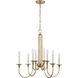 Cecil 8 Light 28 inch Natural Brass Chandelier Ceiling Light