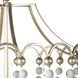 Peggy 6 Light 28.75 inch Champagne Silver / Dove White Chandelier Ceiling Light