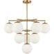 Nube LED 26 inch Satin Brass Chandelier Ceiling Light