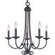 Montgomery 5 Light 20 inch Oil Rubbed Bronze Chandelier Ceiling Light