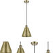 Ballston Cone LED 8 inch Antique Brass Mini Pendant Ceiling Light