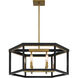 Union Estates 6 Light 24 inch Coal And Soft Brass Island Light Ceiling Light
