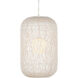 Cocoon 1 Light 21 inch Vanilla Pendant Ceiling Light, Large