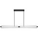 Neoness LED 67 inch Matte Black Linear Chandelier Ceiling Light in Clear