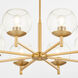 Lyon 8 Light 34 inch Aged Brass Chandelier Ceiling Light