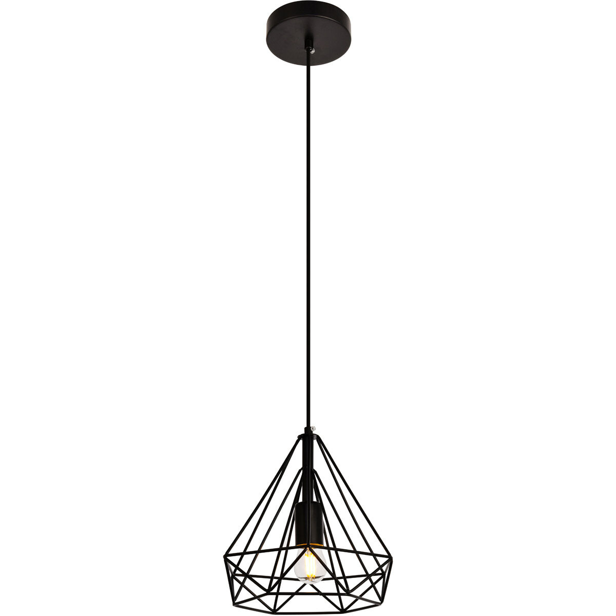 Jago 1 Light 10 inch Black Pendant Ceiling Light