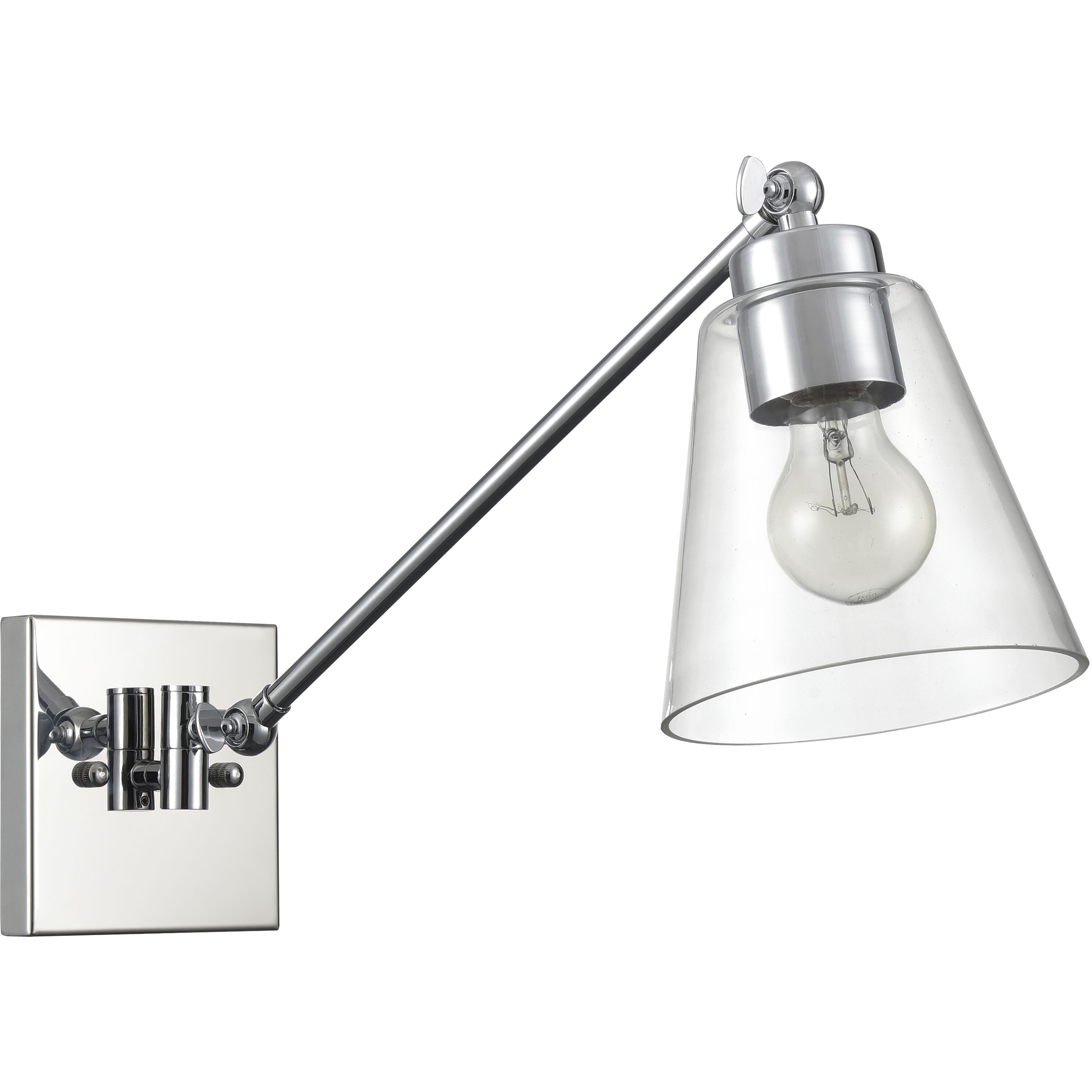 East Point 17 inch 60 watt Polished Chrome Swingarm Sconce Wall Light