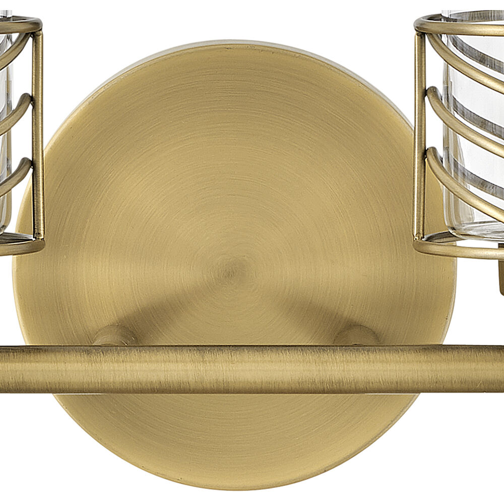 Della 4 Light 33.75 inch Lacquered Brass Vanity Light Wall Light