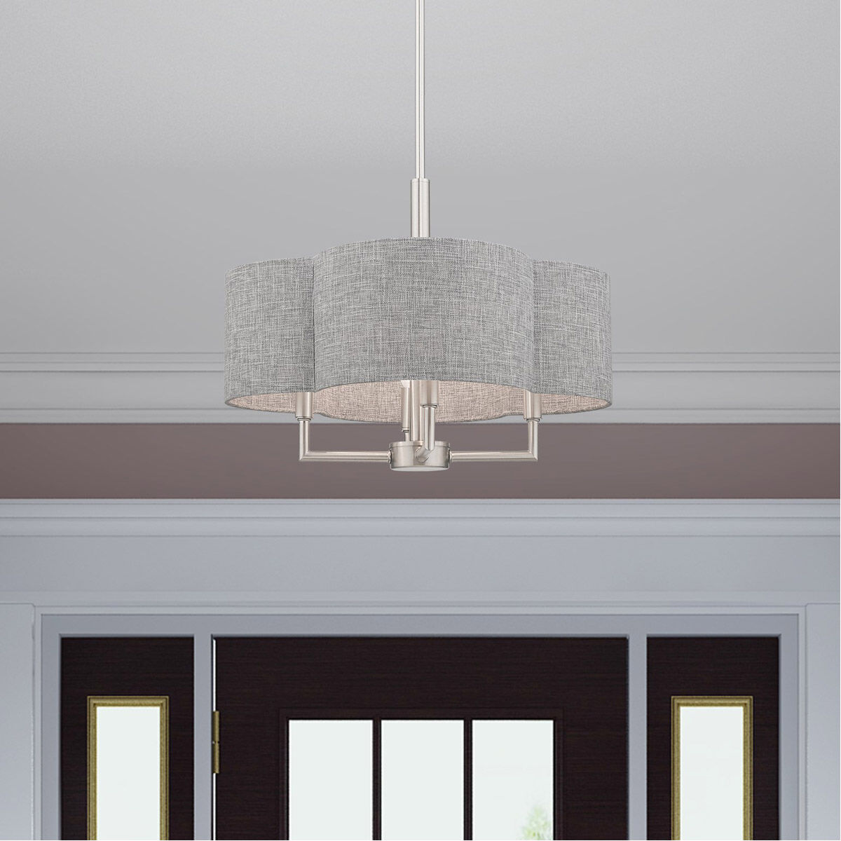 Kalmar 4 Light 18 inch Brushed Nickel Pendant Chandelier Ceiling Light