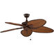 Windpointe 52 inch Rust with Narrow Oval Antique Bamboo Blades Fan-Uni