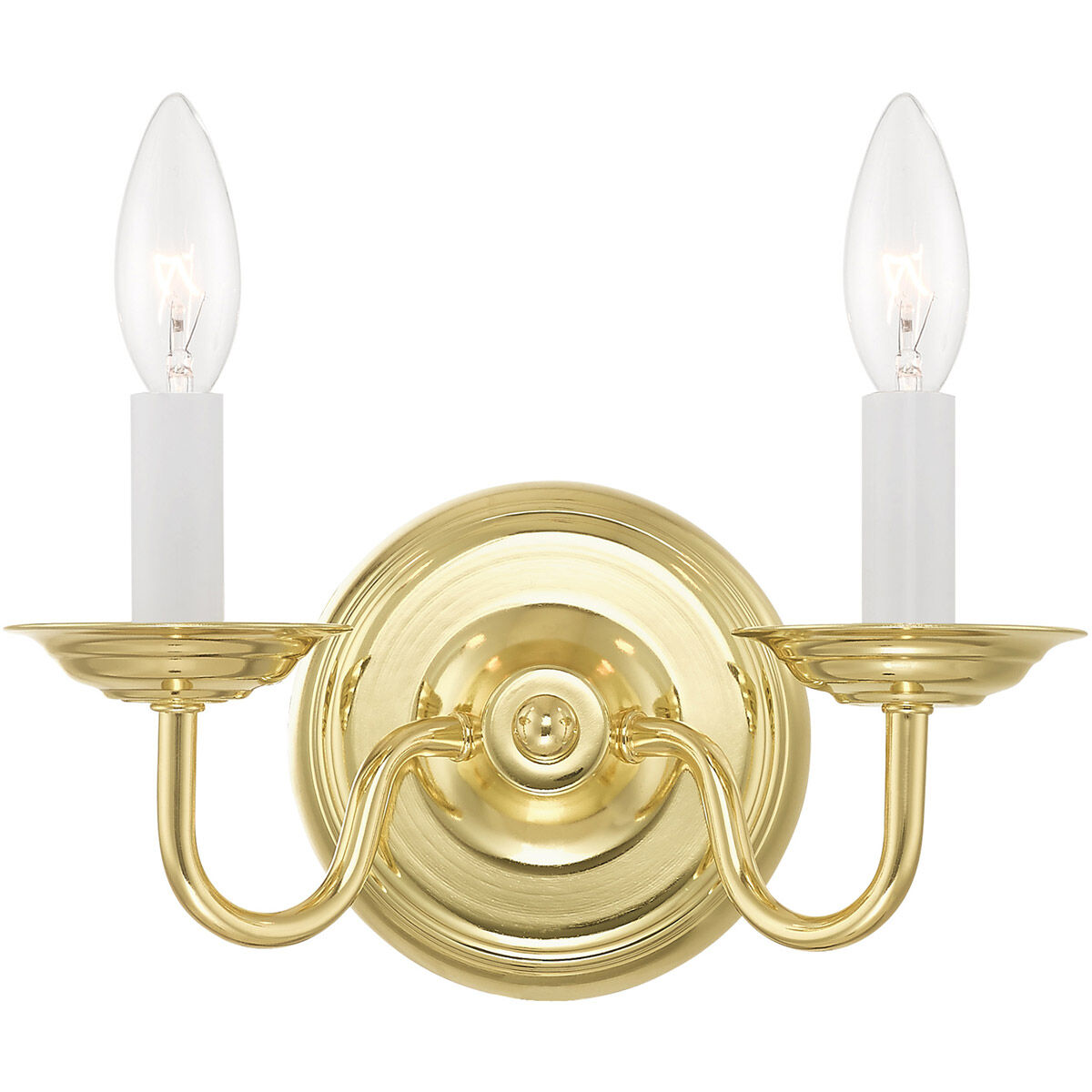 Williamsburgh 2 Light 10 inch Polished Brass Wall Sconce Wall Light