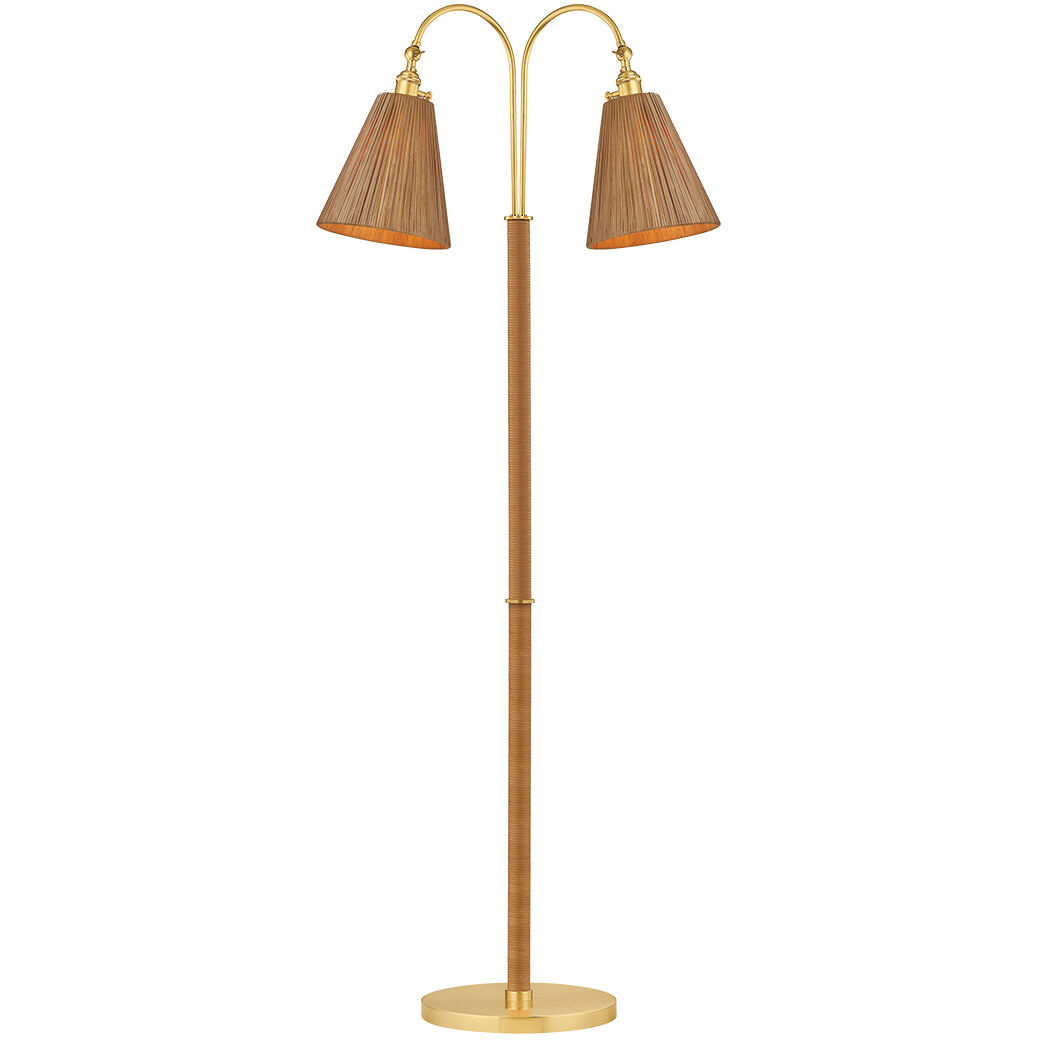 Ruthin 60 inch 15 watt Aged Brass Floor Lamp Portable Light