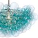 Bubbles 1 Light 27.5 inch Aqua Chandelier Ceiling Light in Brushed Nickel, Aqua Glass