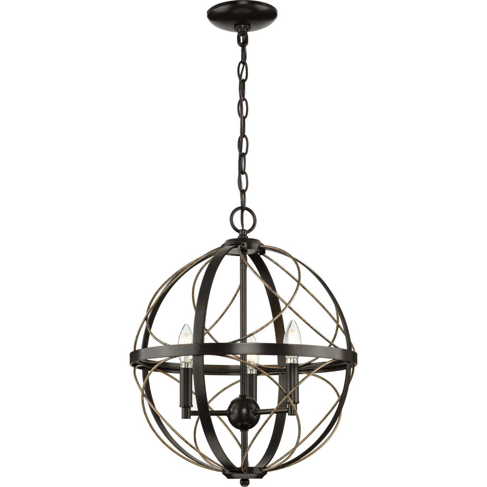 Gerald Ave 3 Light 16 inch Antique Bronze Pendant Ceiling Light