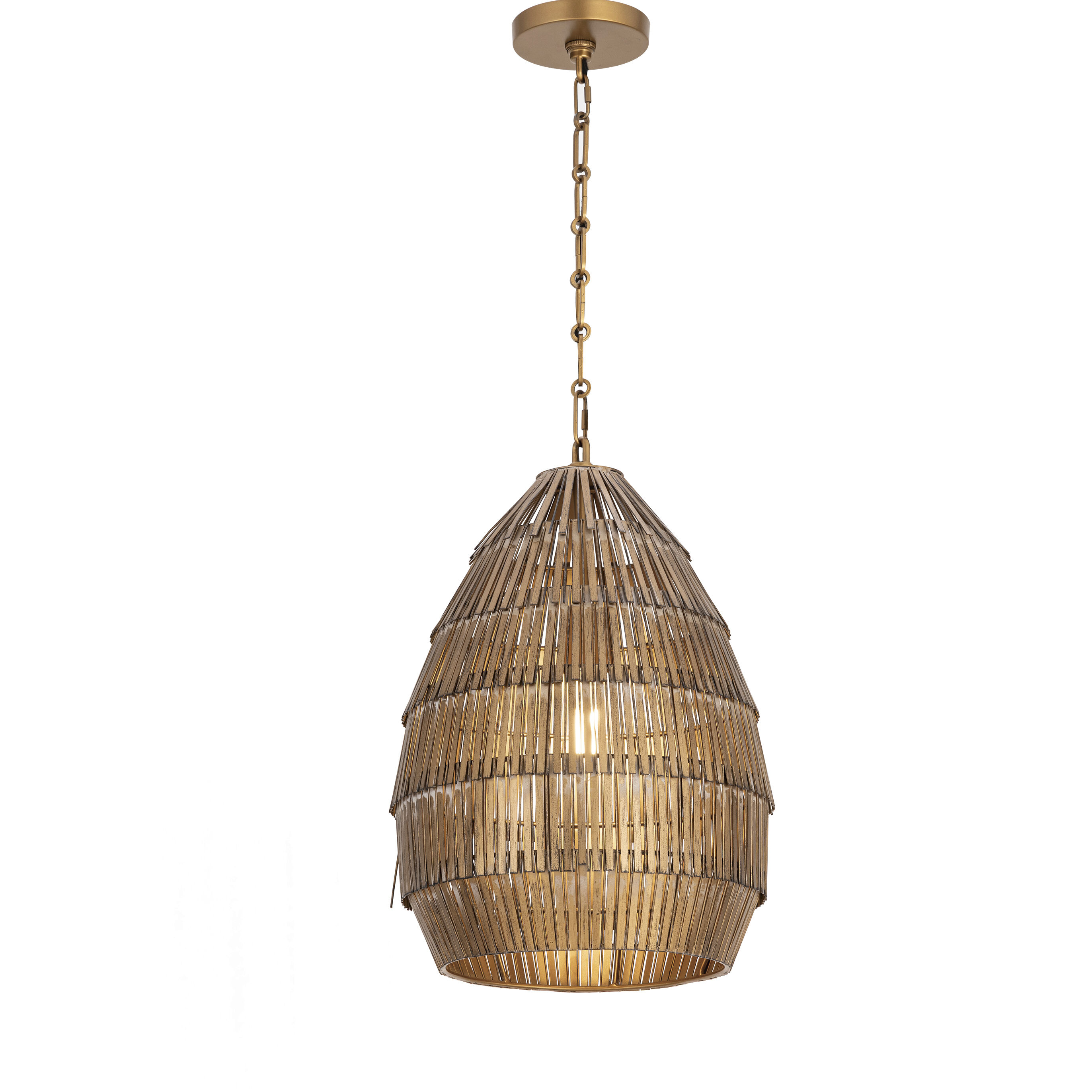 Gilda 1 Light 14 inch Antique Brass Single Pendant Ceiling Light