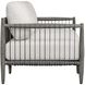 Borneo Weathered Dark Gray and Charcoal Gray Rope and Oyster White Outdoor Sofa
