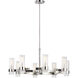 C&M by Chapman & Myers Geneva 8 Light 33 inch Polished Nickel Chandelier Ceiling Light