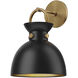 Alora Mood Waldo Wall/Vanity Light Wall Light in Aged Gold and Matte Black