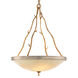 Parc Royale 5 Light 29.5 inch Gold And Silver Leaf Pendant Ceiling Light
