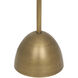 Ledger 52 inch 60 watt Warm Brass with Dark Walnut Floor Lamp Portable Light