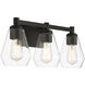 Clarity 3 Light 24 inch Coal Bath Vanity Wall Light
