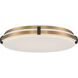 Arclume LED 18.75 inch Legacy Brass and Dark Matte Black Flush Mount Ceiling Light