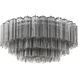 Addis 16 Light 32 inch Polished Chrome Flush Ceiling Light in Tronchi Glass Smoke