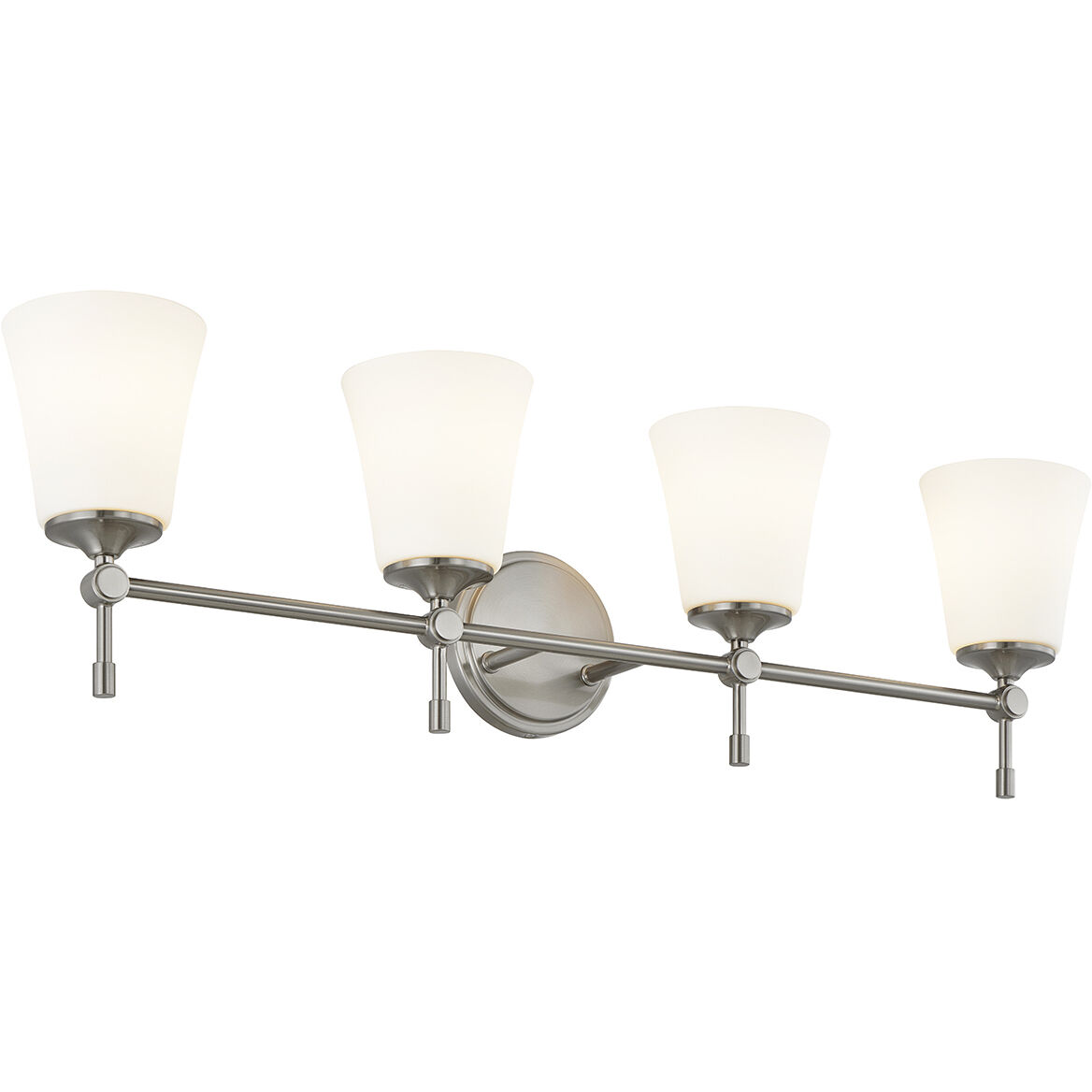 Fusion Collection - Tulsi Family 4 Light 32.5 inch Brushed Nickel Bath/Vanity Wall Light, EVOLV