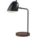 Jude 19.5 inch 40 watt Black and Walnut Desk Lamp Portable Light, Simplee Adesso