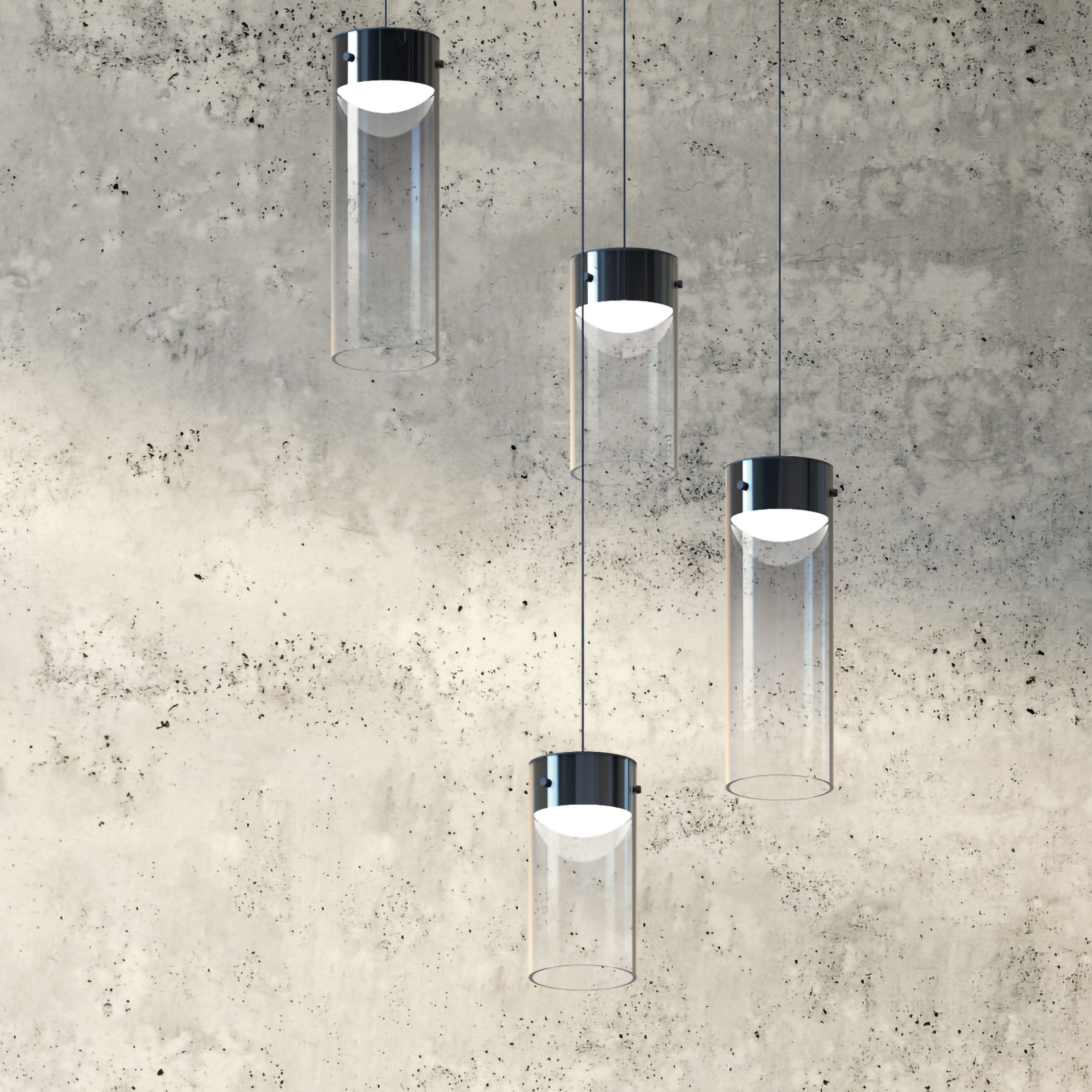 Highball LED 22.75 inch Gunmetal Multi-Light Pendant Ceiling Light