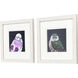 Vivid Bird Pink and Green and Multi and White Framed Art, Propac