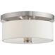 Meridian 2 Light 11 inch Brushed Nickel Flush Mount Ceiling Light