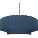 Radiance Collection - Pleated Tier Pendant Ceiling Light in Dedicated LED, Black Cord, Polished Brass, Midnight Sky/Matte White, 16.25W x 6H, Form+Finish+Function