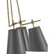 Jean-Louis 6 Light 30 inch Old Brass and Marbella Black and Contemporary Gold Leaf Chandelier Ceiling Light