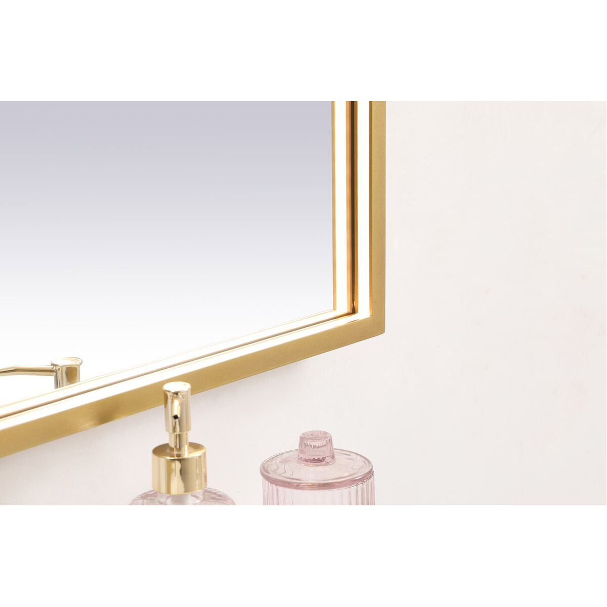 Pier 40 X 20 inch Brass LED Mirror
