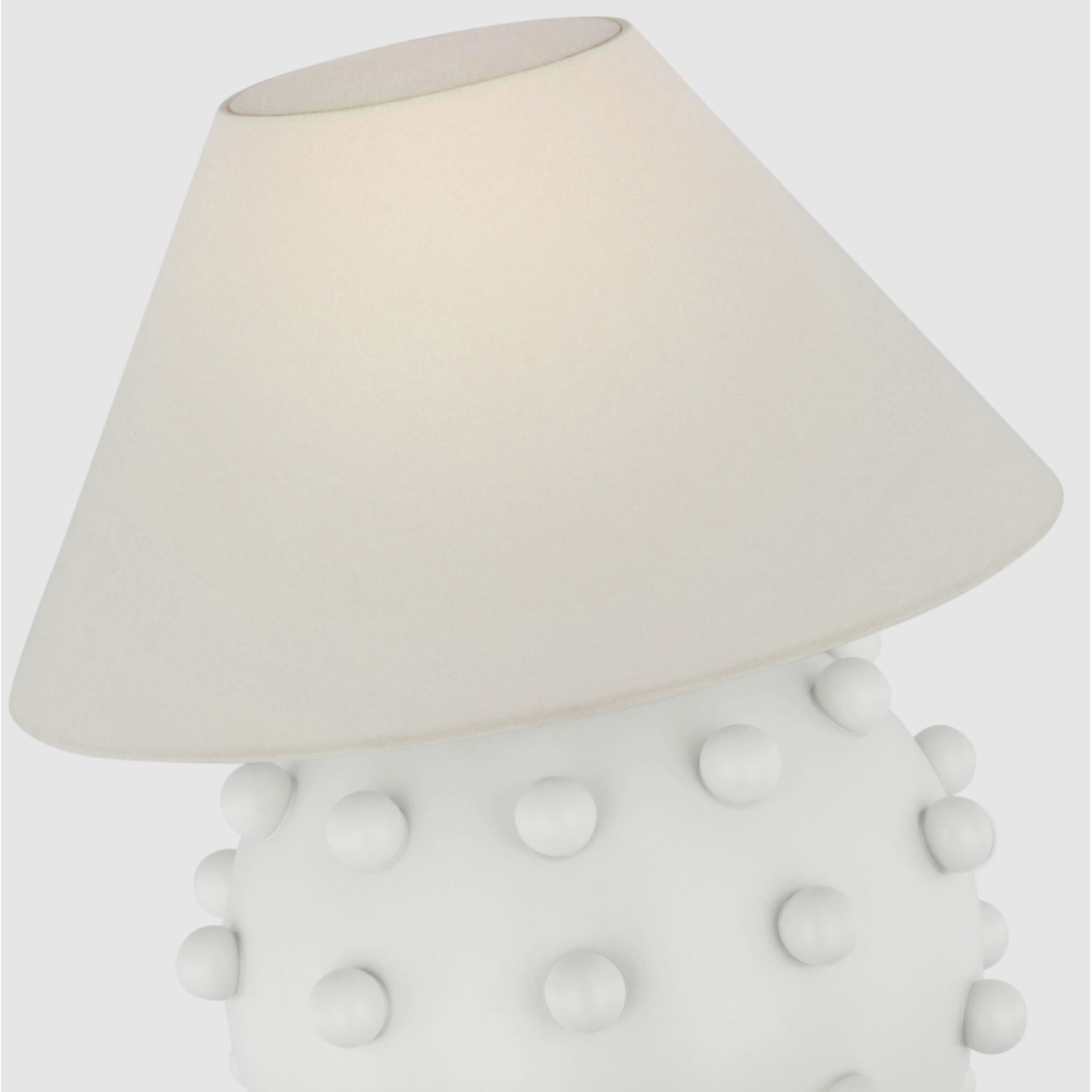 Kelly Wearstler Linden 23 inch 15.00 watt Plaster White Orb Table Lamp Portable Light, Medium
