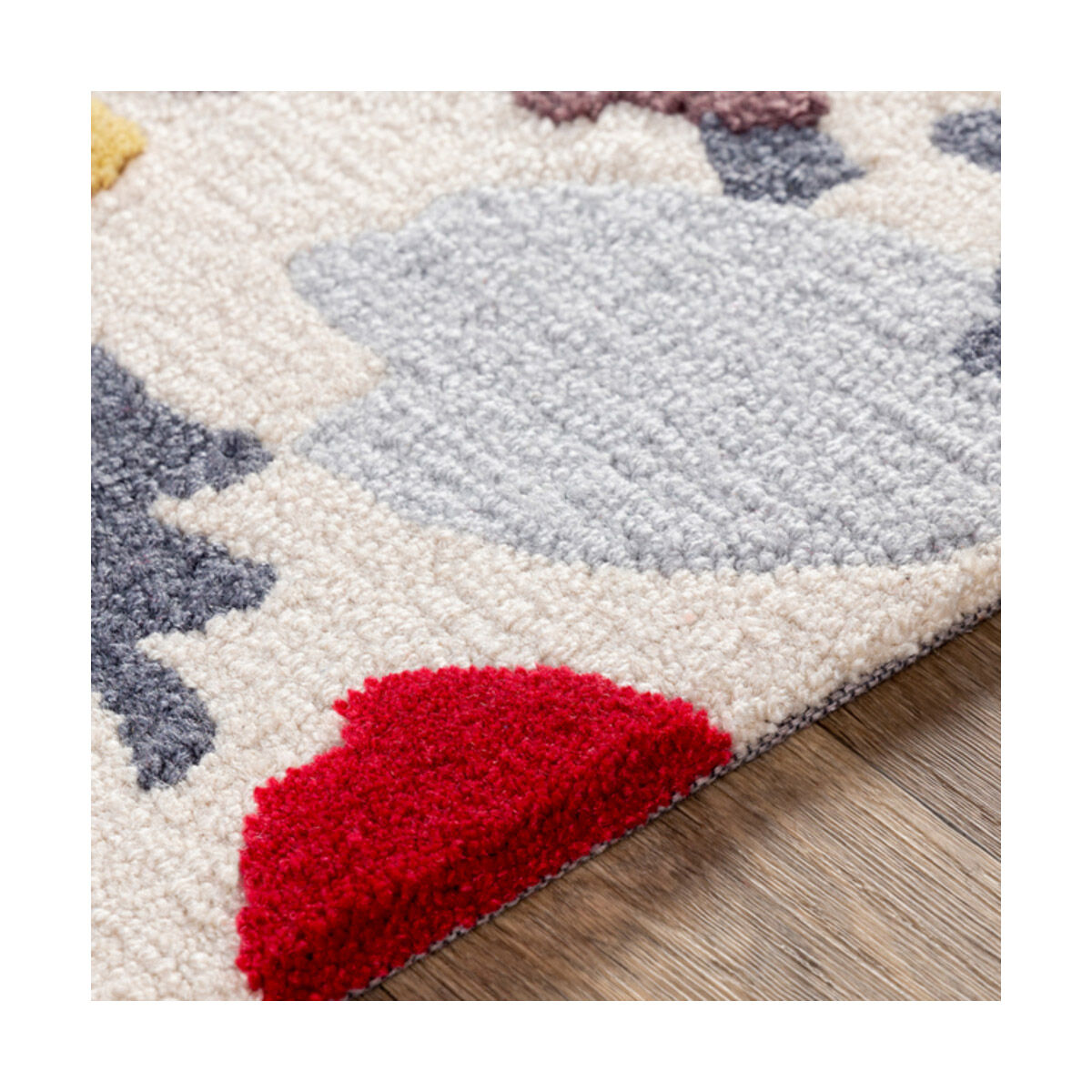 Botanical 36 X 24 inch Mustard/Bright Pink/Bright Red/Rose/Eggplant Rugs