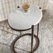 Mercier 25 X 10 inch White Marble and Bronze Accent Table
